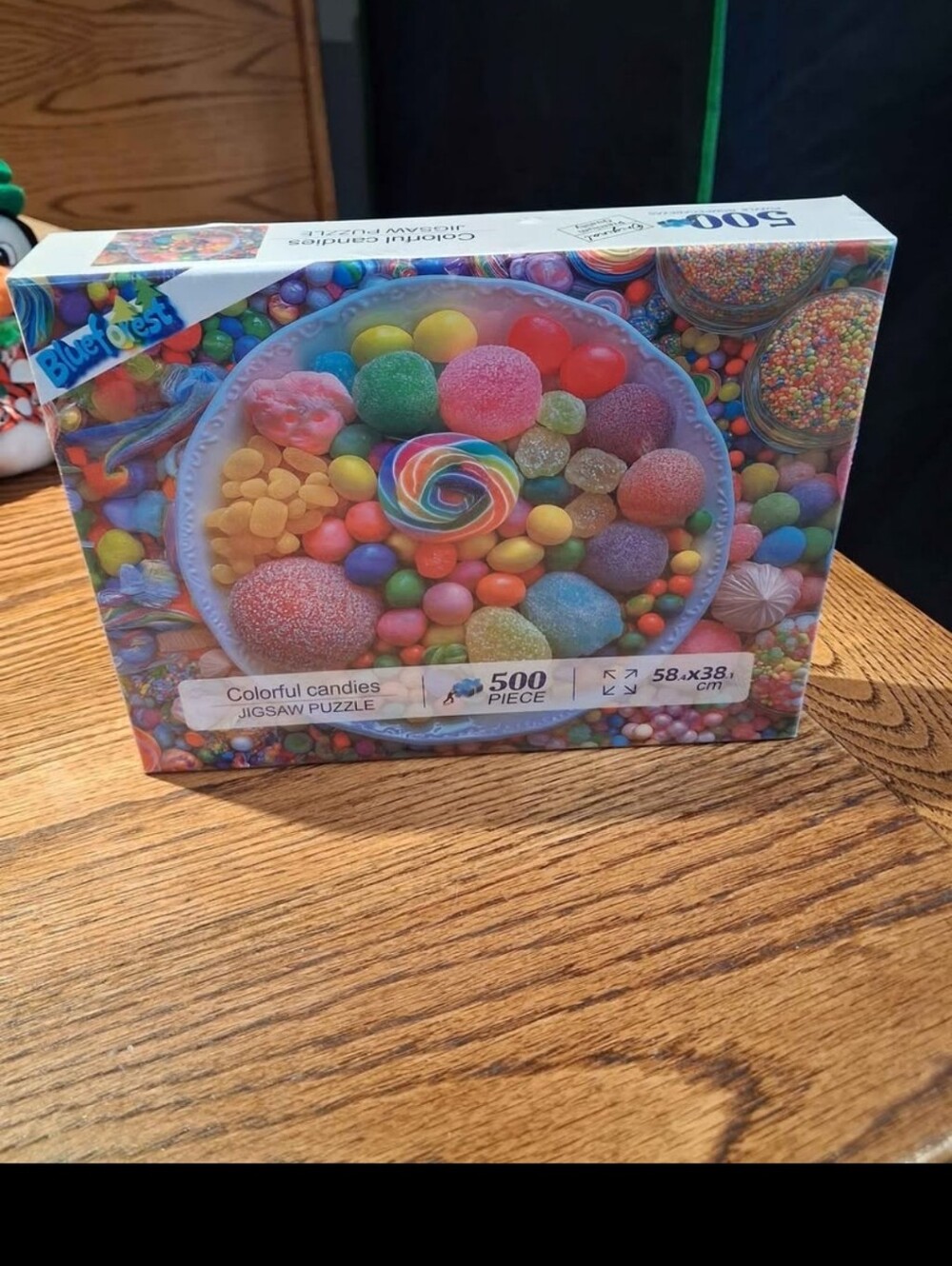 Blue Forest Colorful Candies Jigsaw Puzzle 500 Pieces NWT